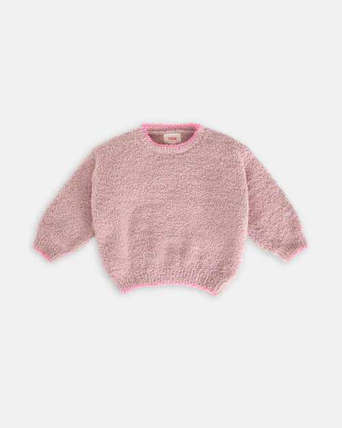 Fuzzy Boxy Sweater - Ash Rose
