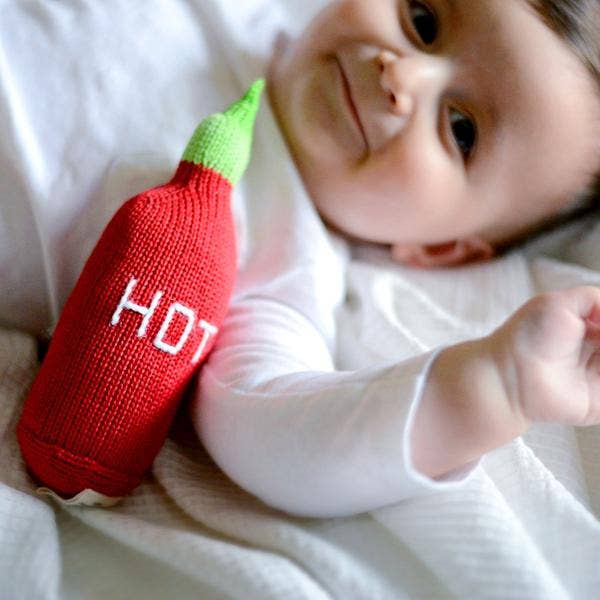 Organic Baby Toy - Hot Sauce Rattle (Handmade)
