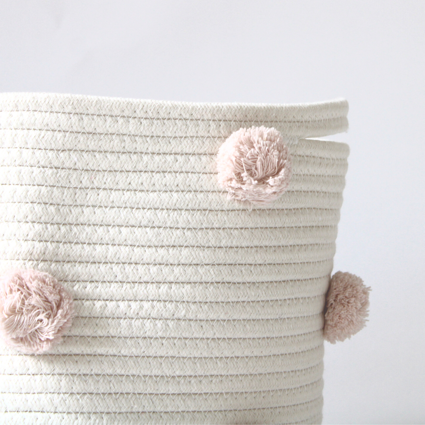 Blush Pom Basket