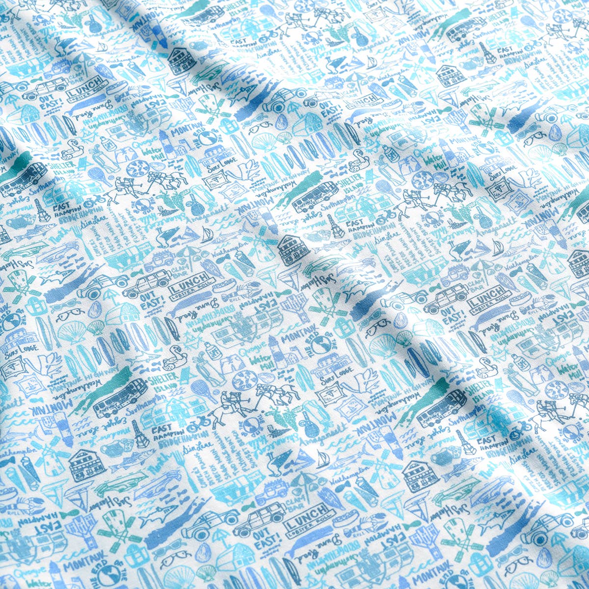 Hamptons Two Piece Kids Pajamas: Beach Day Blues