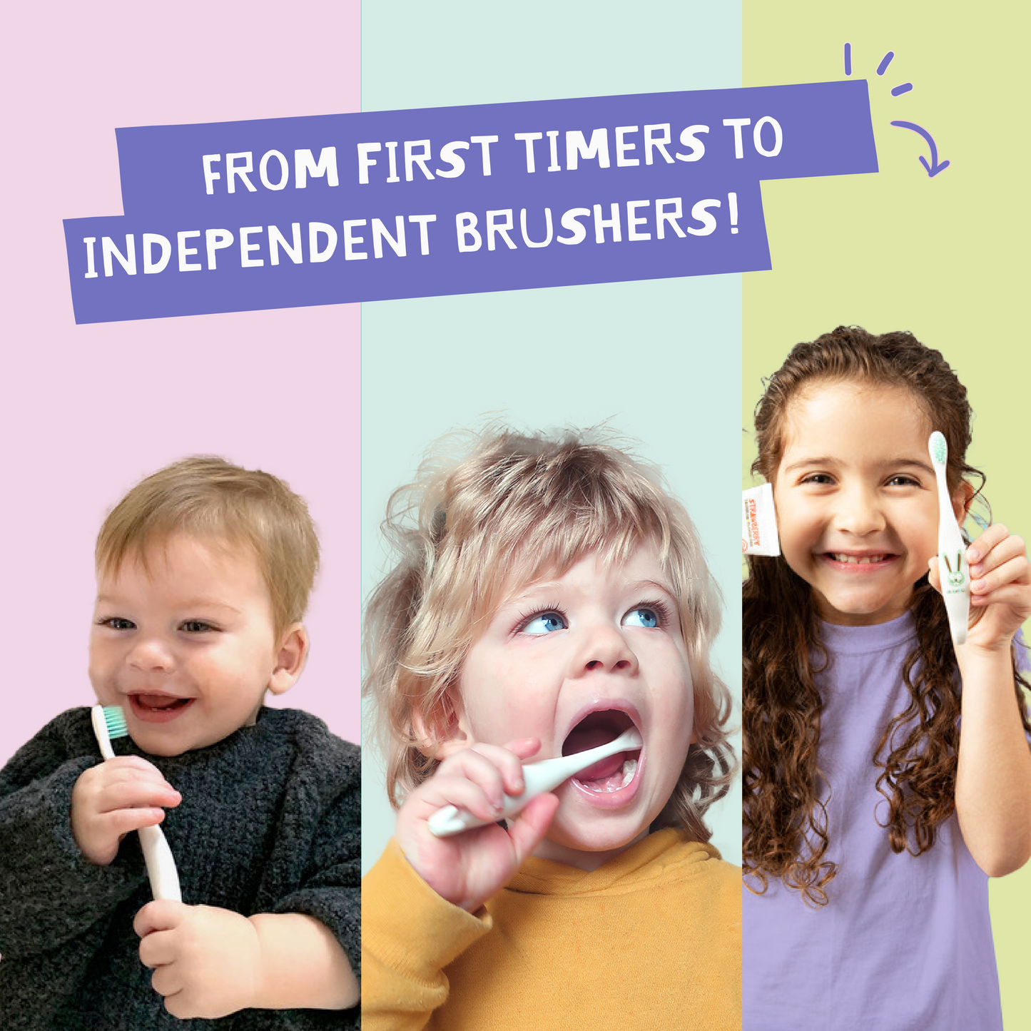 Jack N' Jill Kids Toothbrush - Assortment Unicorn & Monkey