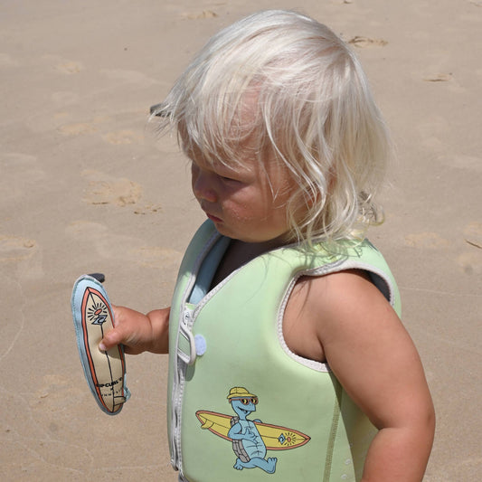 Kids Swim Vest || Shred Turtle Aqua