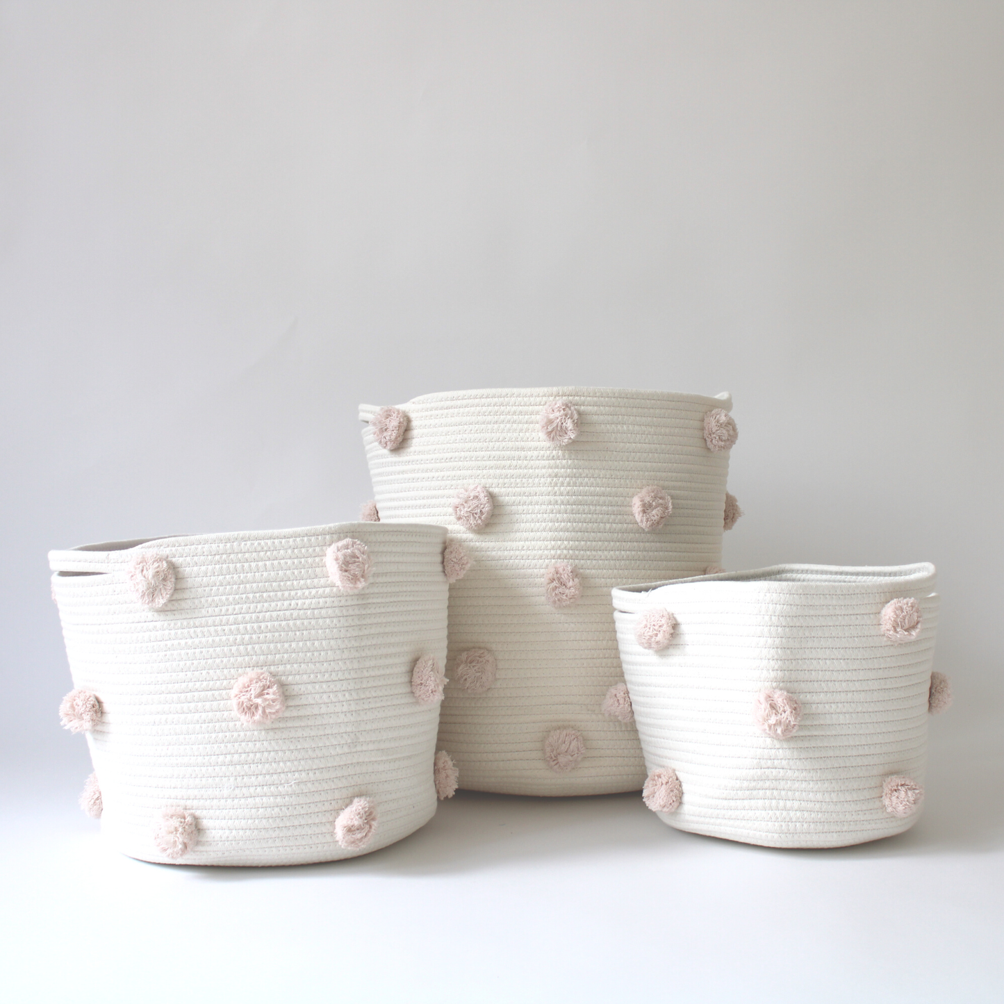 Blush Pom Basket
