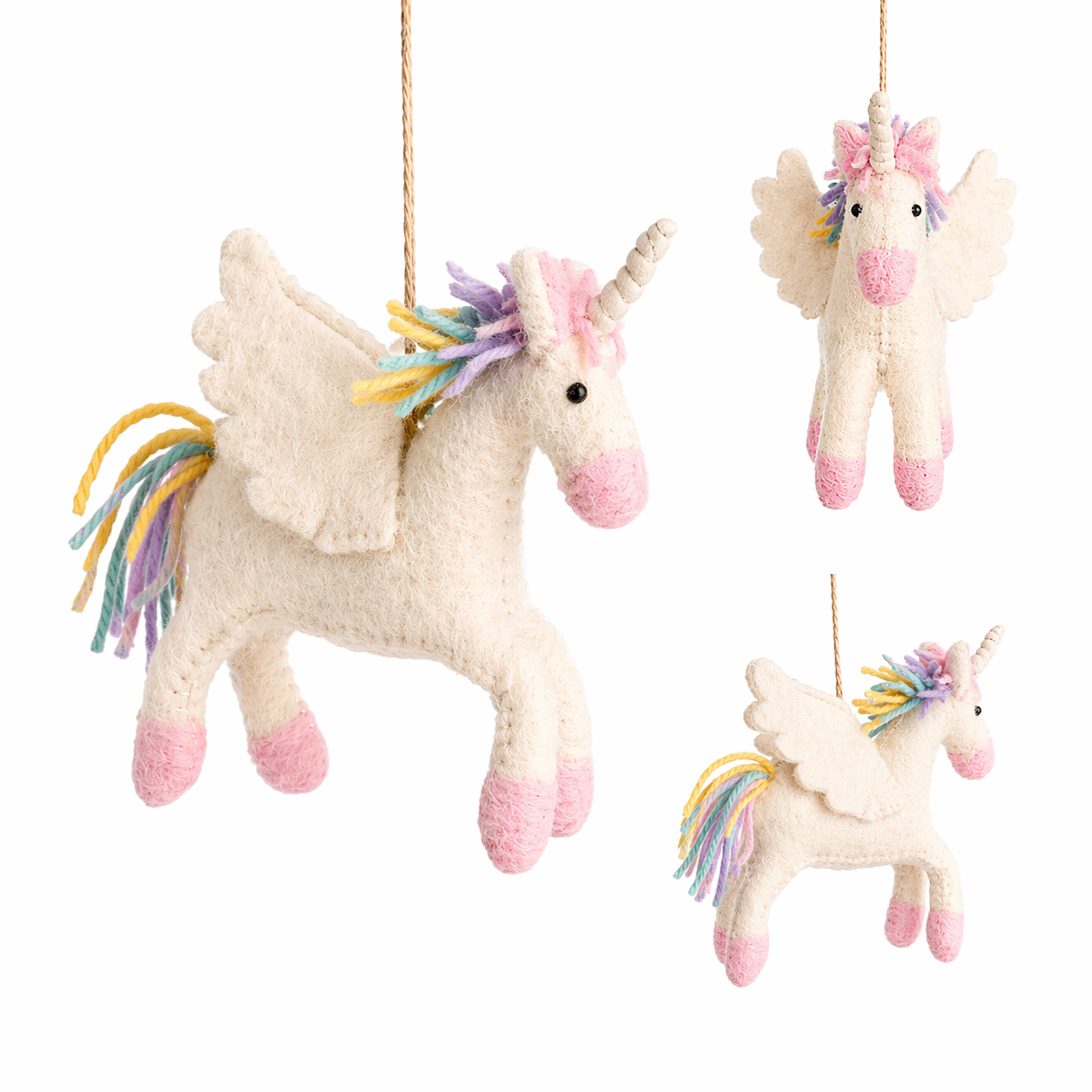 Felt Ornament - Pastel Unicorn
