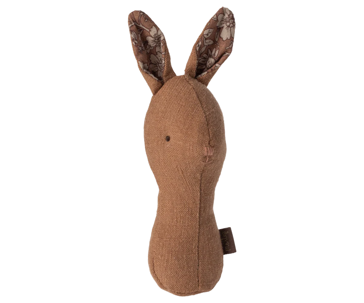 Lullaby Friends Bunny Rattle - Chocolate