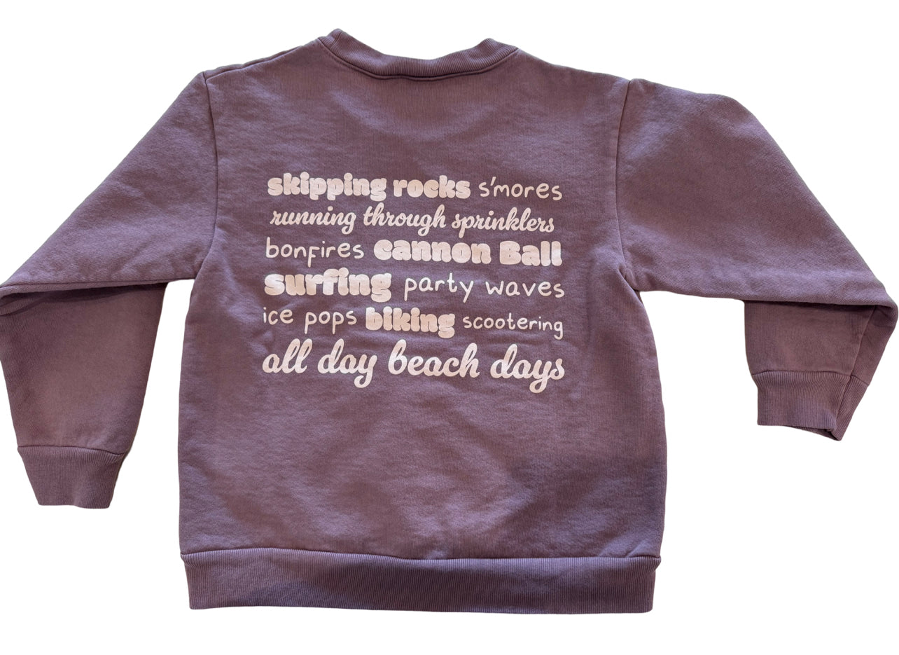 Our Signature Montauk Crew - Mauve & Cream