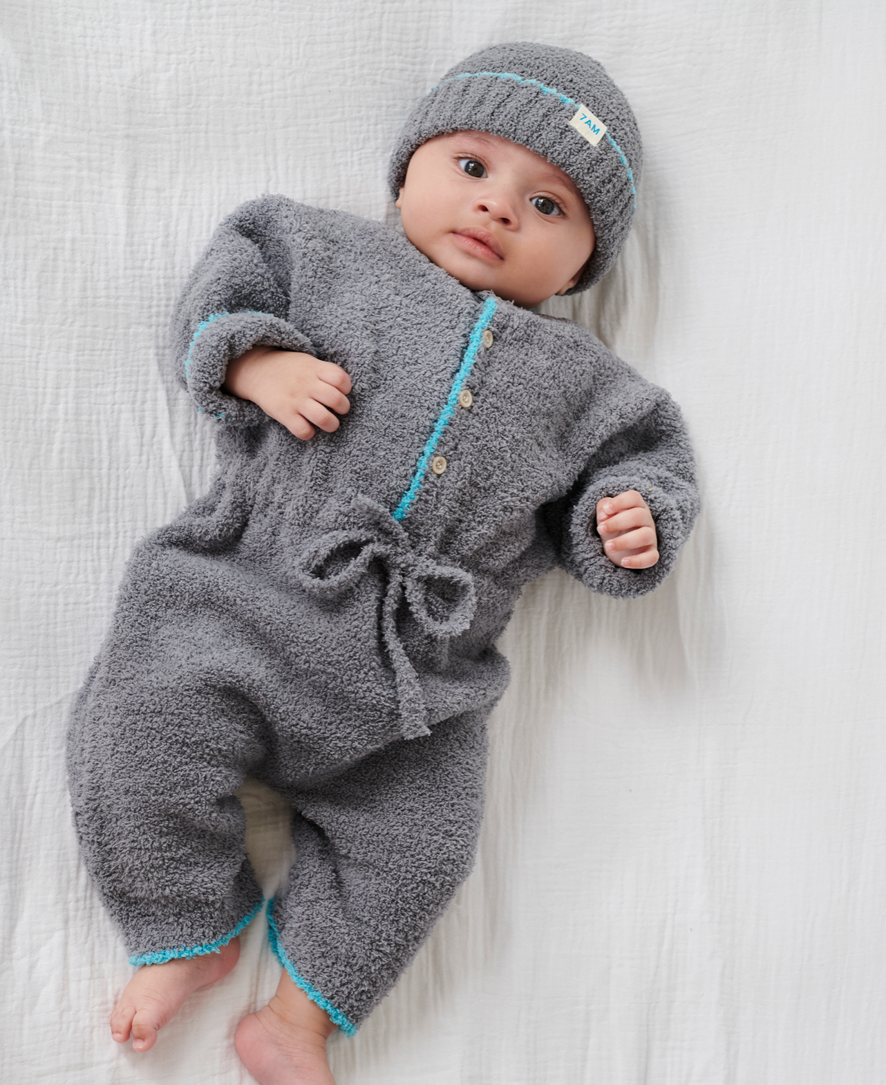 Boxy Long Sleeve Jumpsuit Fuzzy - Gris