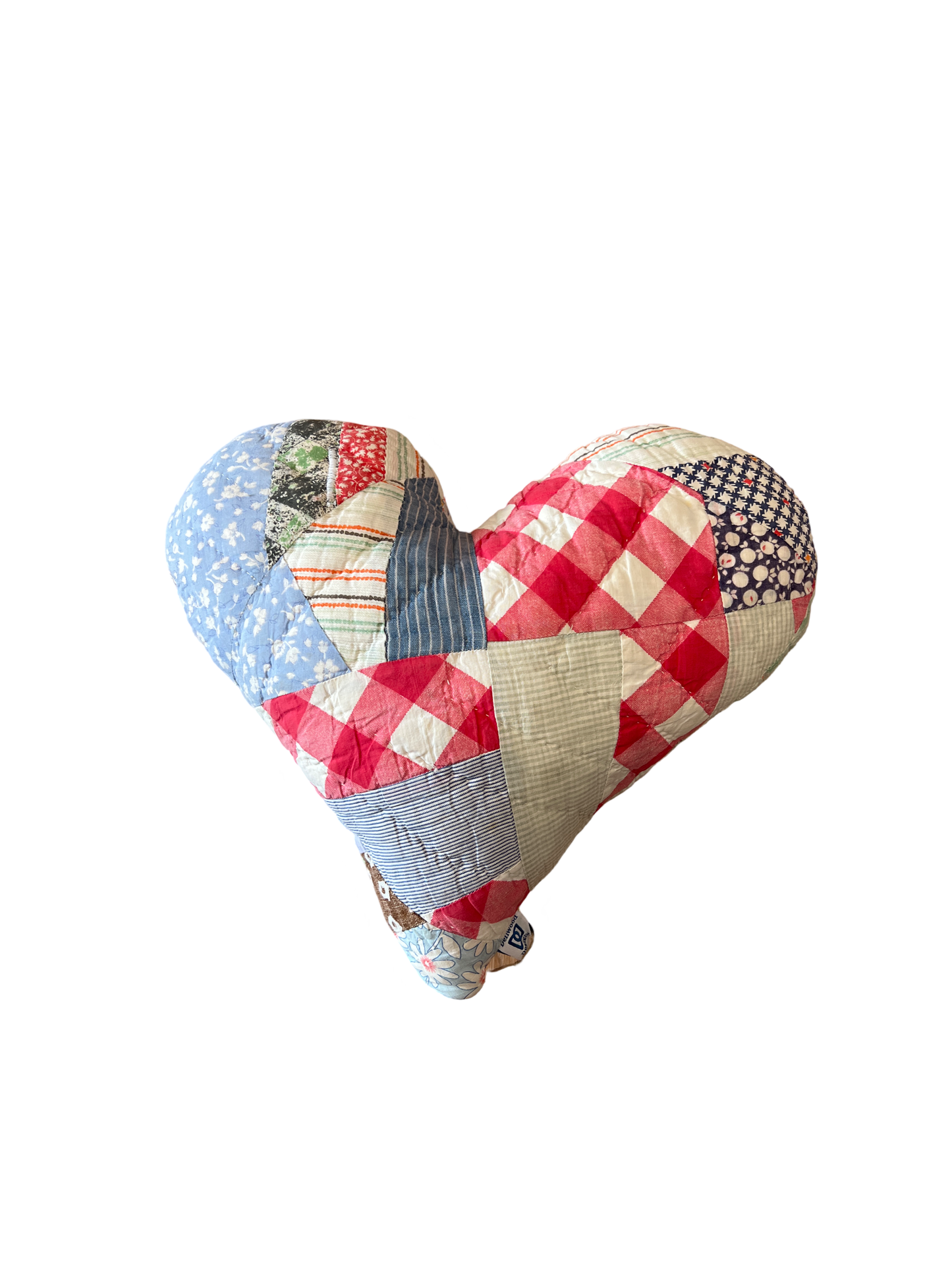 Vintage Quilted Heart Pillow
