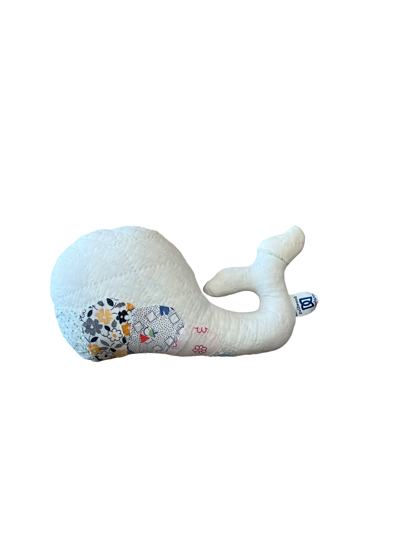 Vintage Quilted Stuffed Whale