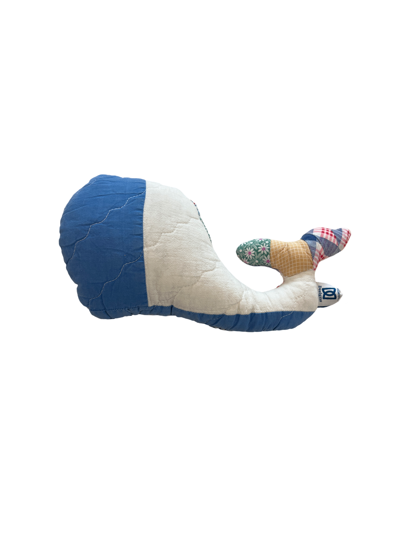 Vintage Quilted Stuffed Whale