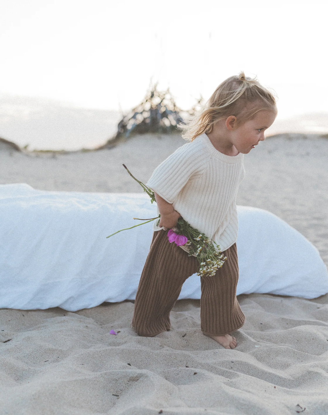 Essential Ribbed 3/4 Knit Pants | Chocolate