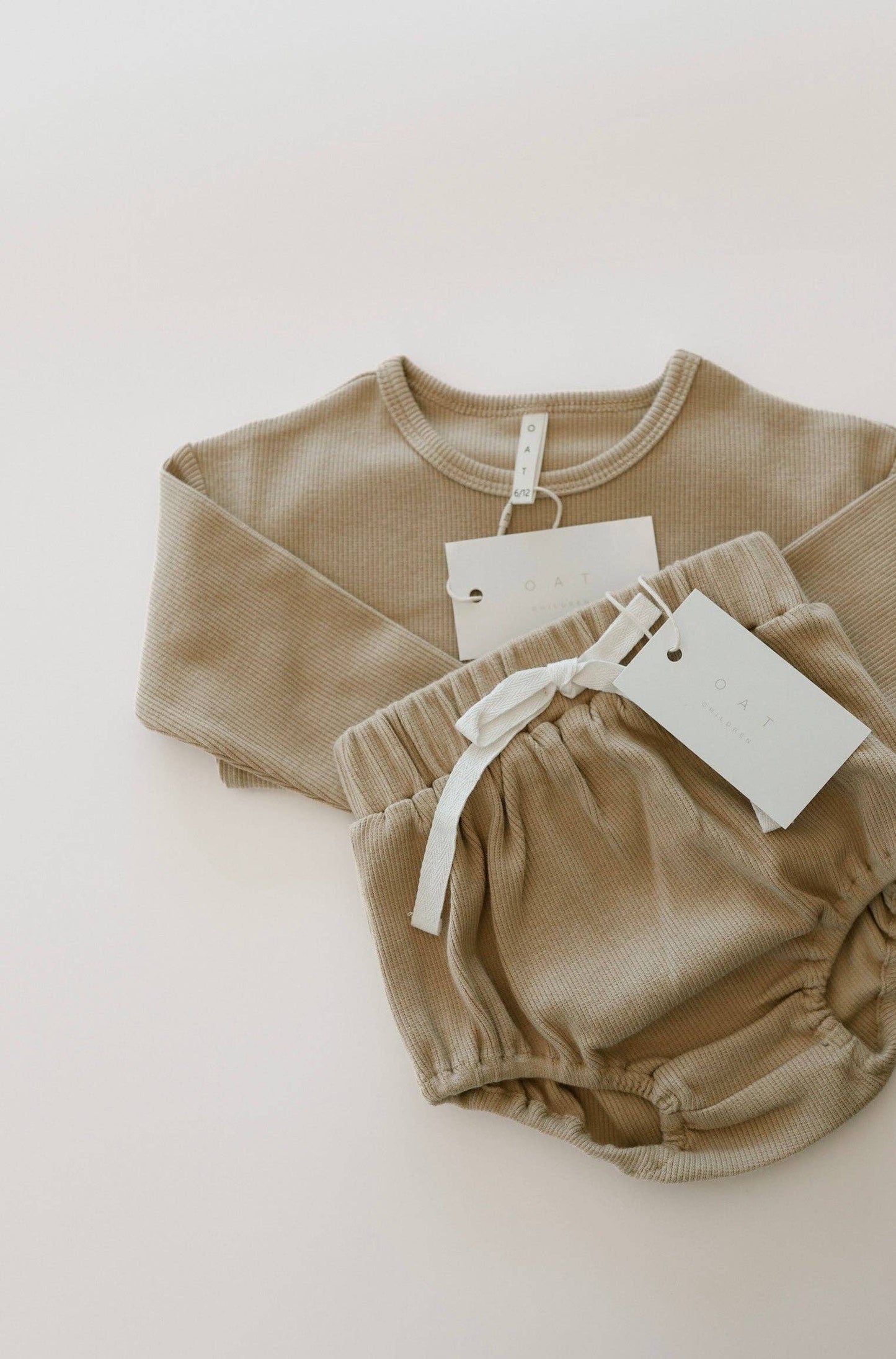 Essential Cotton Ribbed Long Sleeve ‘Wheat’