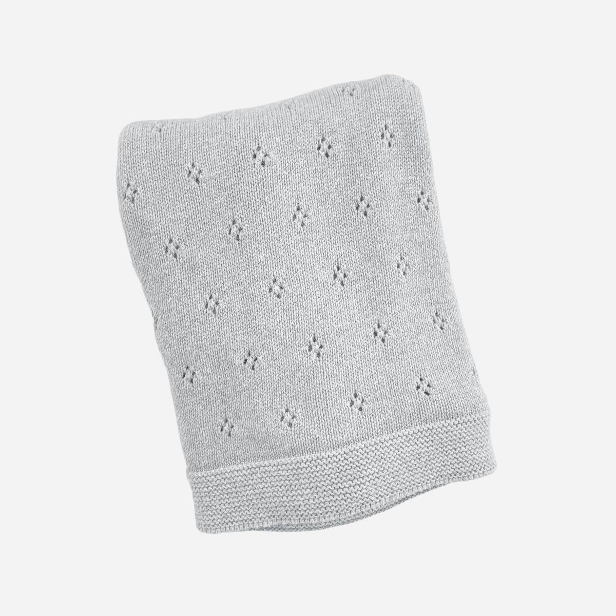 Heirloom Pique Blanket Grey Organic Cotton