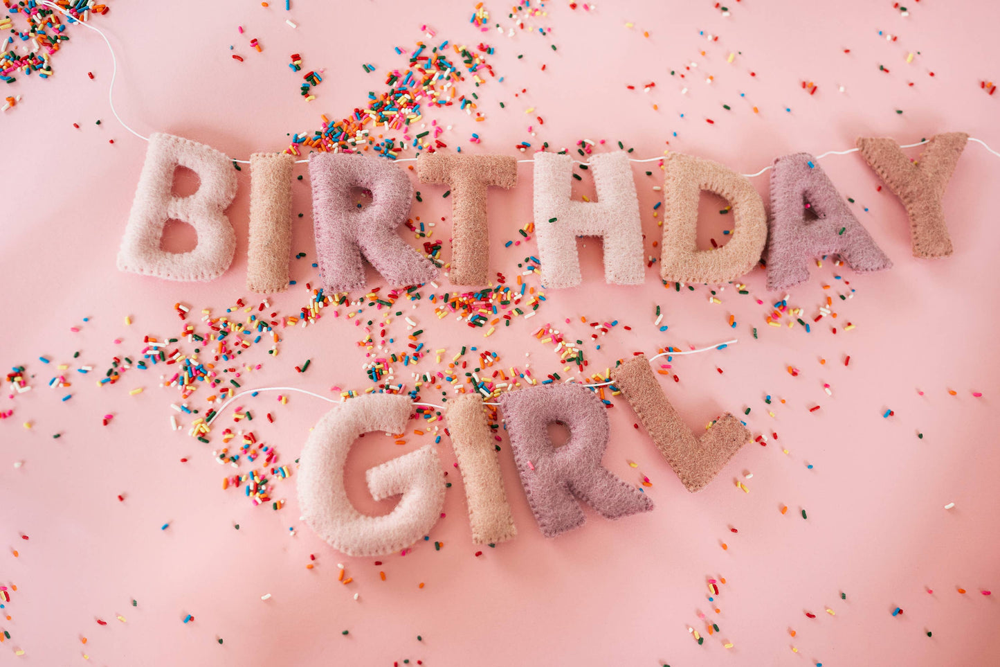 Birthday girl Felt Letter Garland