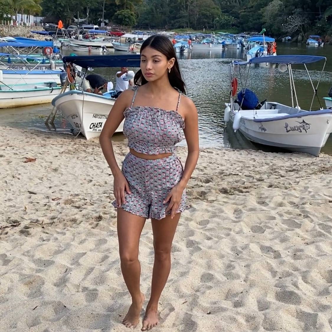 Isla Crop Top and Ruffle Shorts
