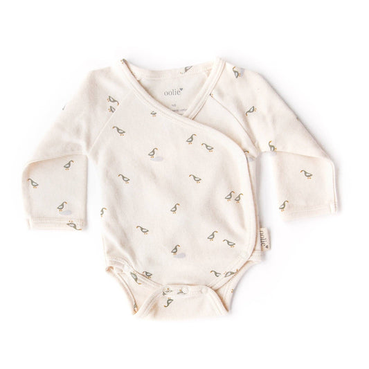 Organic Baby Bodysuit – Runner Ducks / Newborn