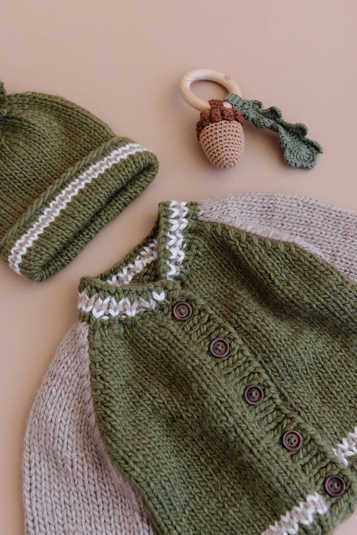 Varsity Cardigan: Moss