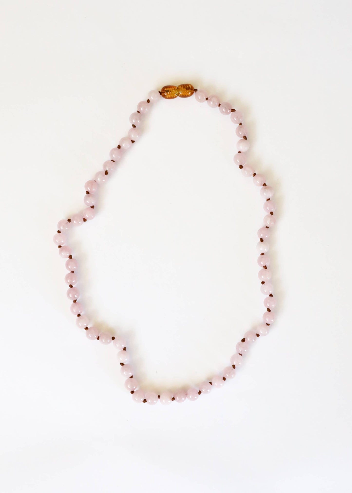 CanyonLeaf - Pure Gemstone + Pink Rose Quartz || Beaded Necklace: 13"