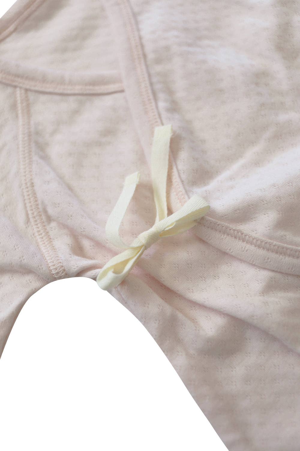 Pink Pointelle Baby Kimono Onesie