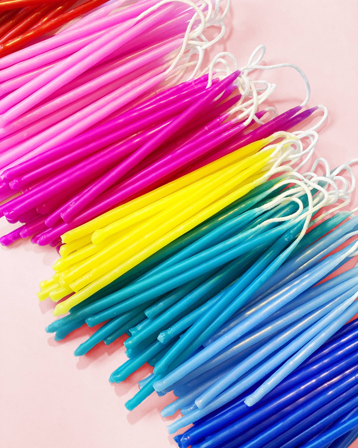 Hooray All Day - 100% Beeswax Hand-Dipped Birthday Candles - Blues