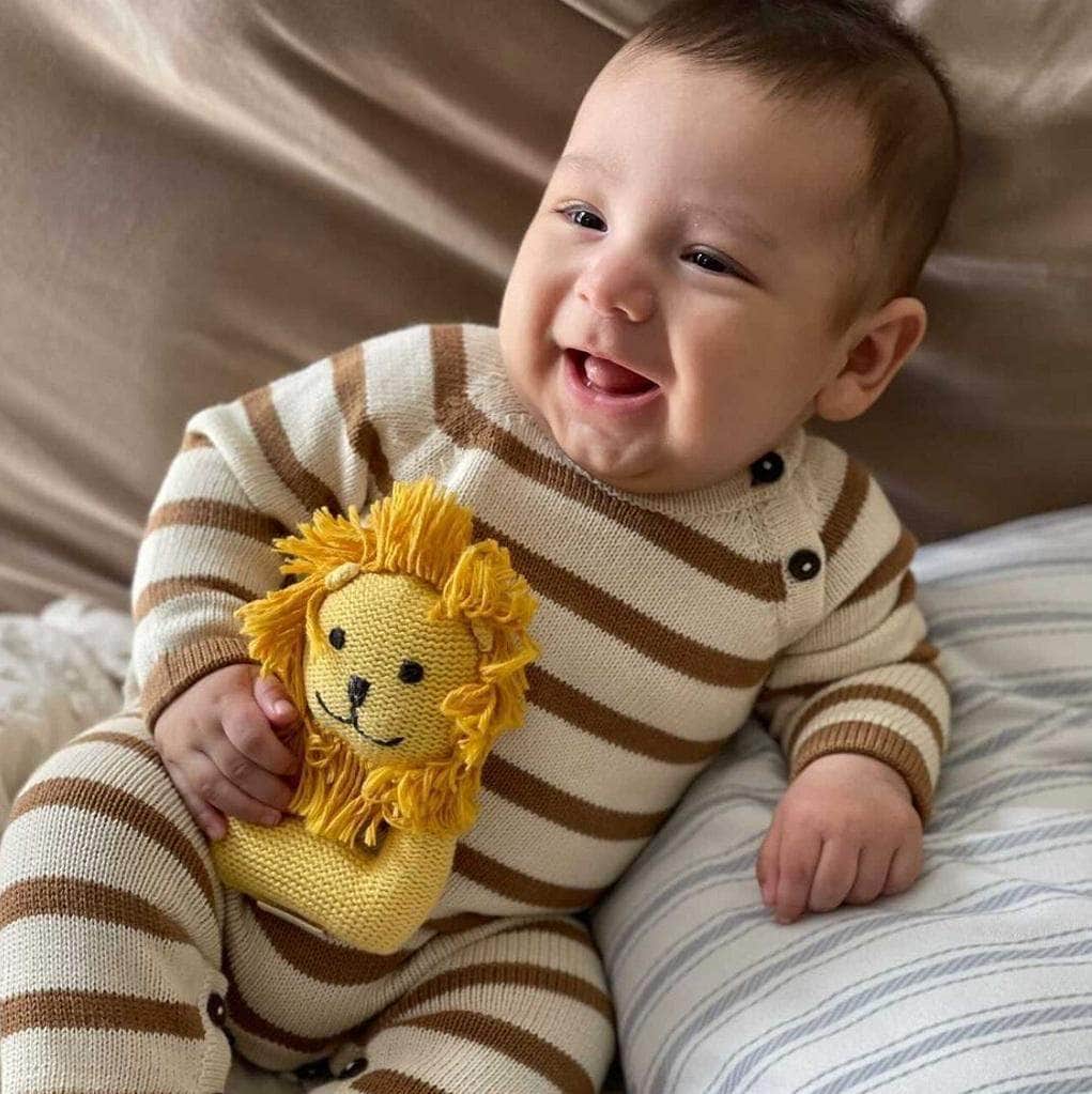 Organic Baby Rattle | Lion