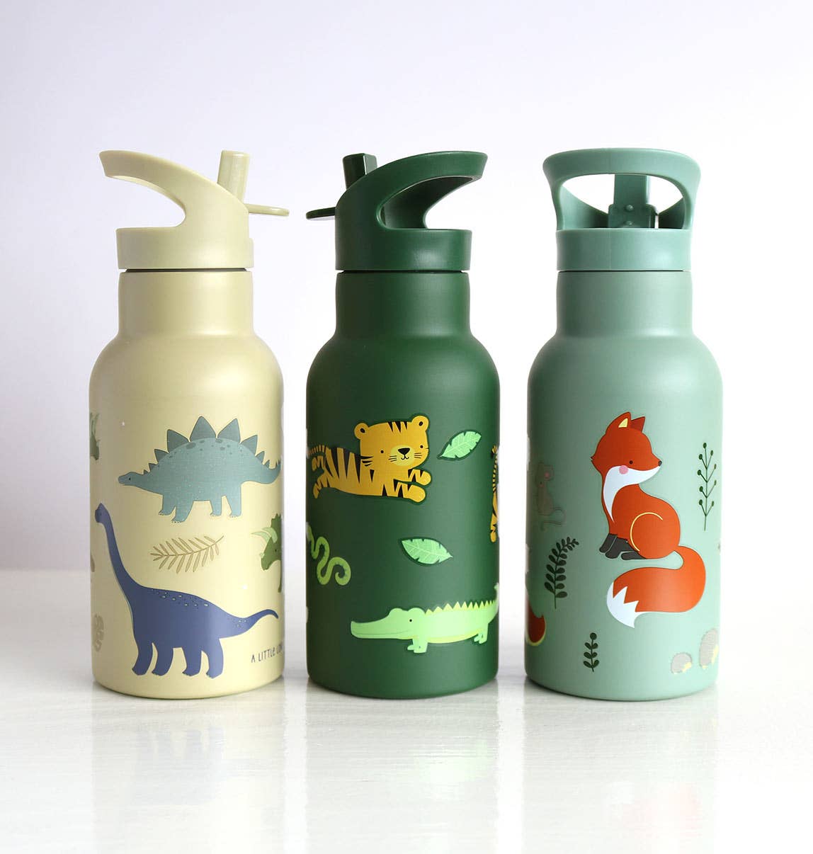 Stainless Steel Water Bottle: Dinosaurs