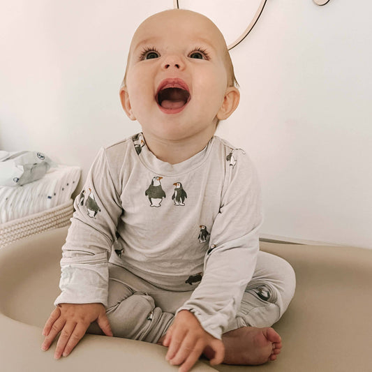 TWO-PIECE FOOTIE SET: Penguin