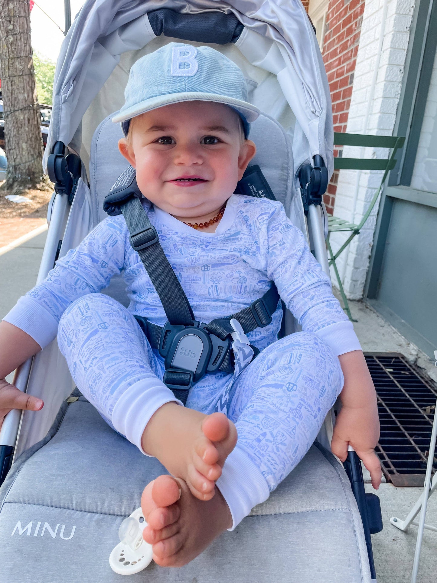 Hamptons Two Piece Kids Pajamas: Beach Day Blues