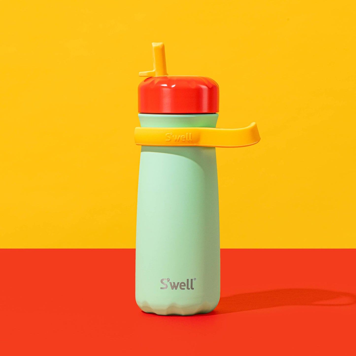 S'well - 16oz Spring Green Traveler with Flip Straw Lid