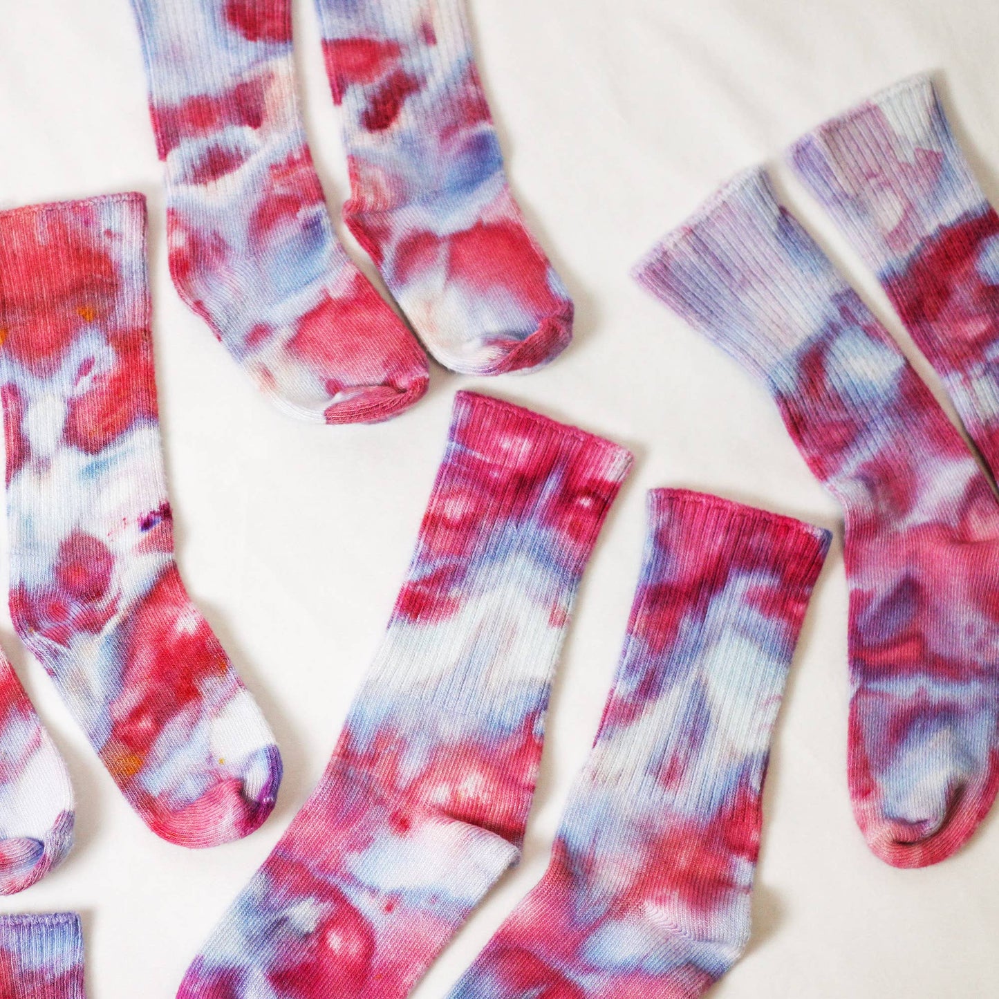 Ice-Dyed Bamboo Kid Socks / Dusty Hues