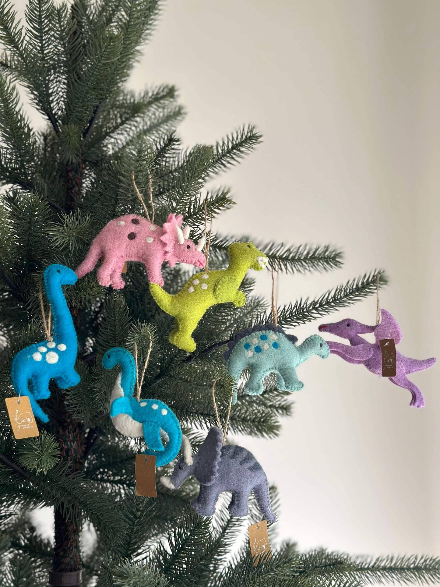 Felt Dinosaur Ornament: Triceratops