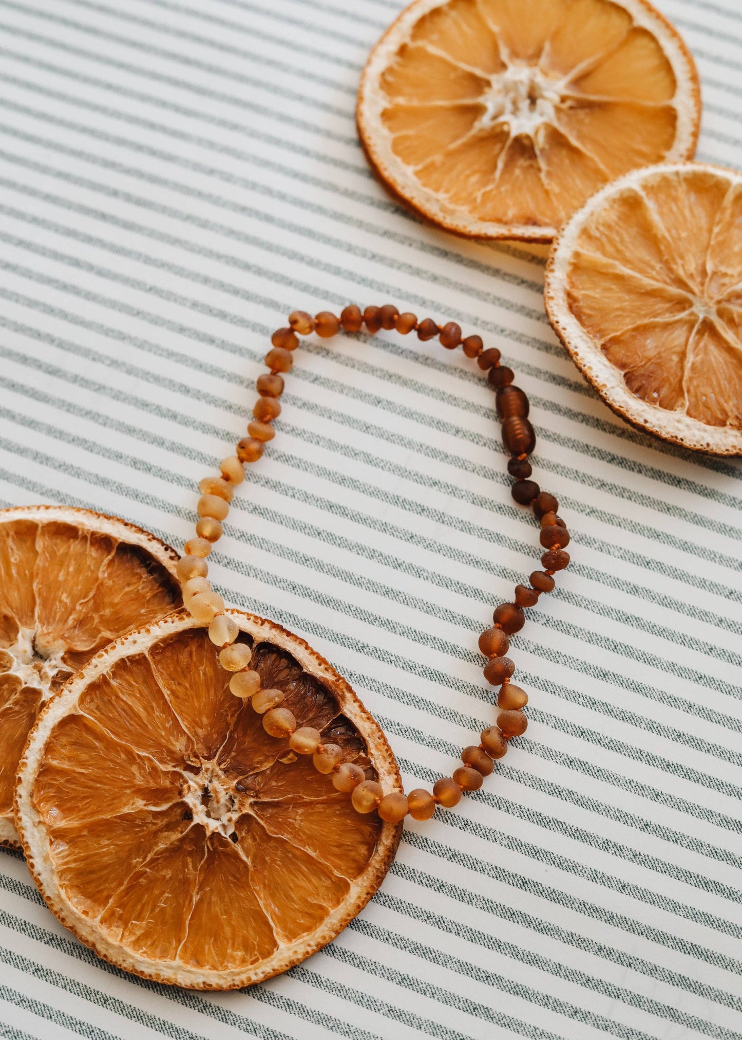 CanyonLeaf - Raw Baltic Amber + Sunflower || Necklace ||: 13" Child Necklace