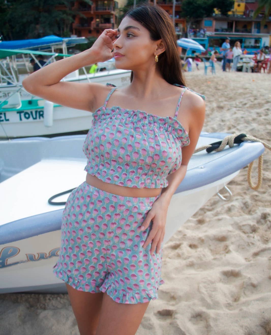 Isla Crop Top and Ruffle Shorts