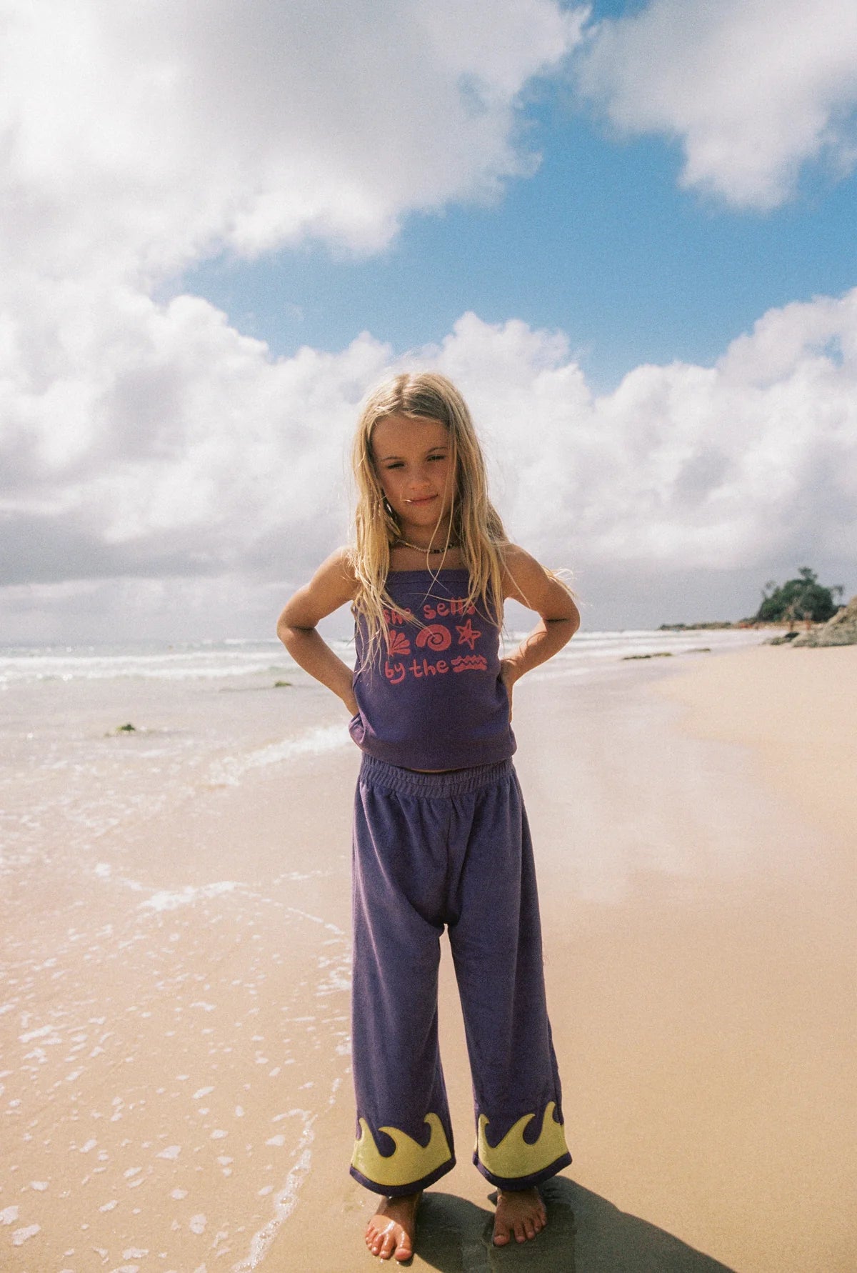 TERRY WAVE PANTS - COSMIC CORAL