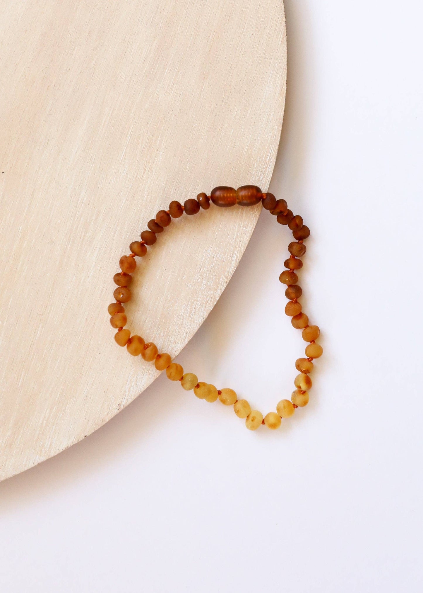 CanyonLeaf - Raw Baltic Amber + Sunflower 13" Child Necklace