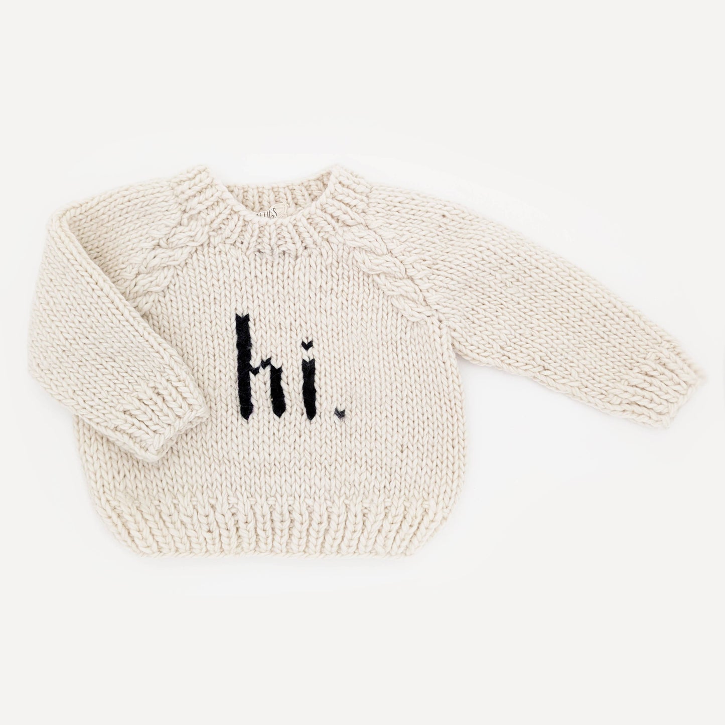 Hi. Black Crew Neck Sweater