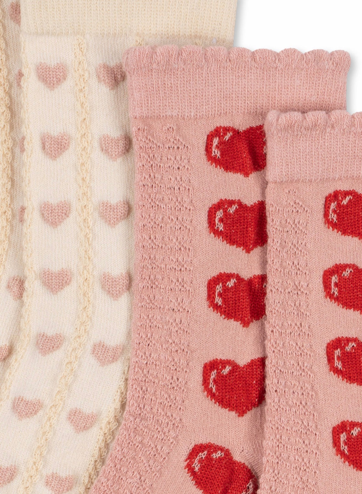 2 Pack Heart Jacquard Socks