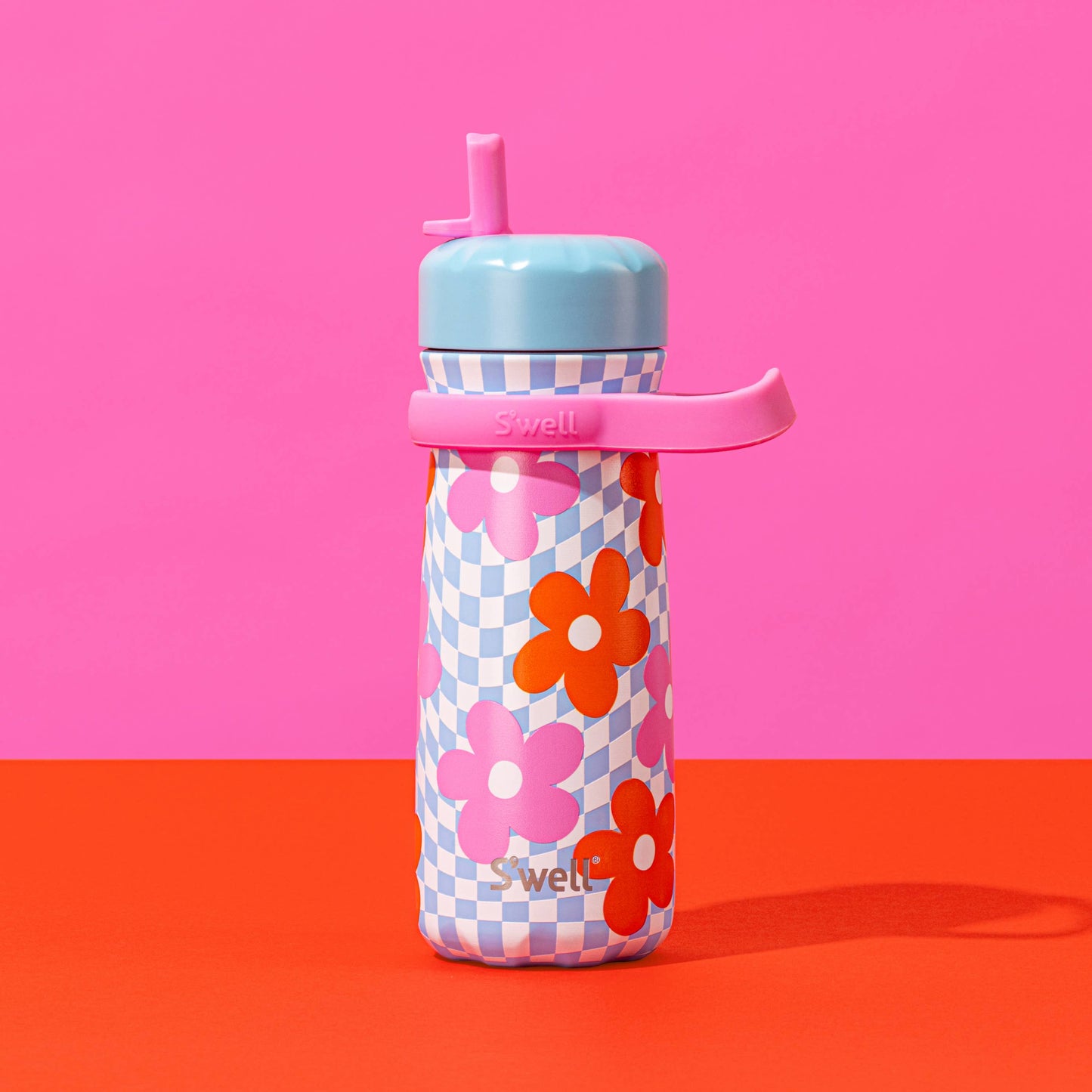 S'well - 16oz Pink Petal Traveler with Flip Straw Lid