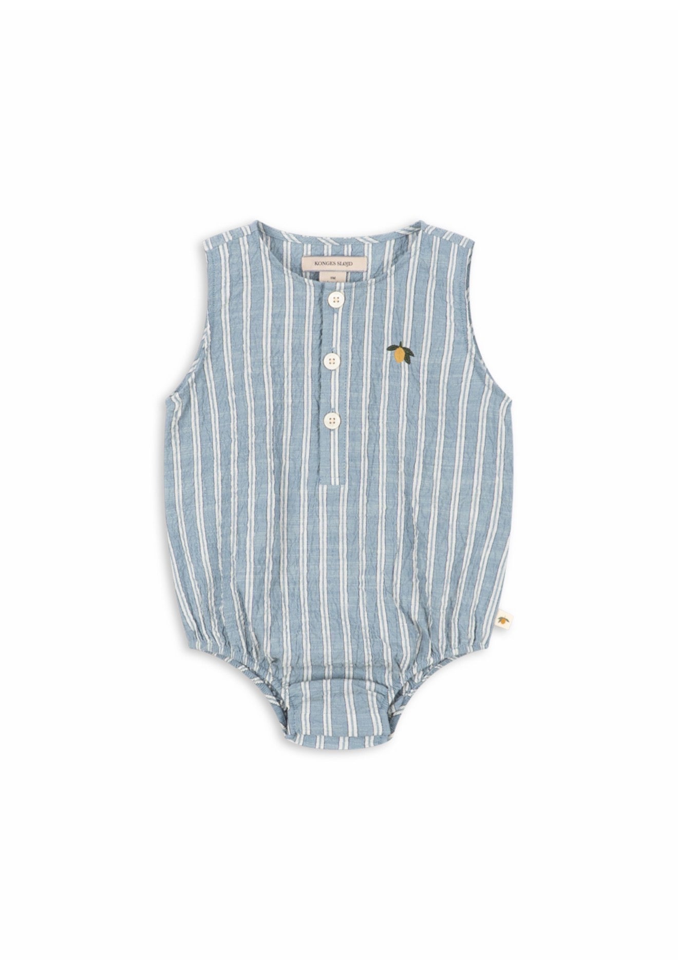 Elliot Romper - Trio Bleu Stripe