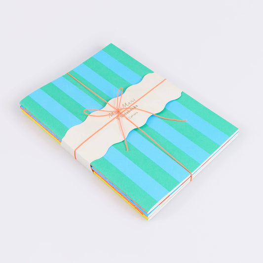 Meri Meri - Striped Softcover Notebook Set