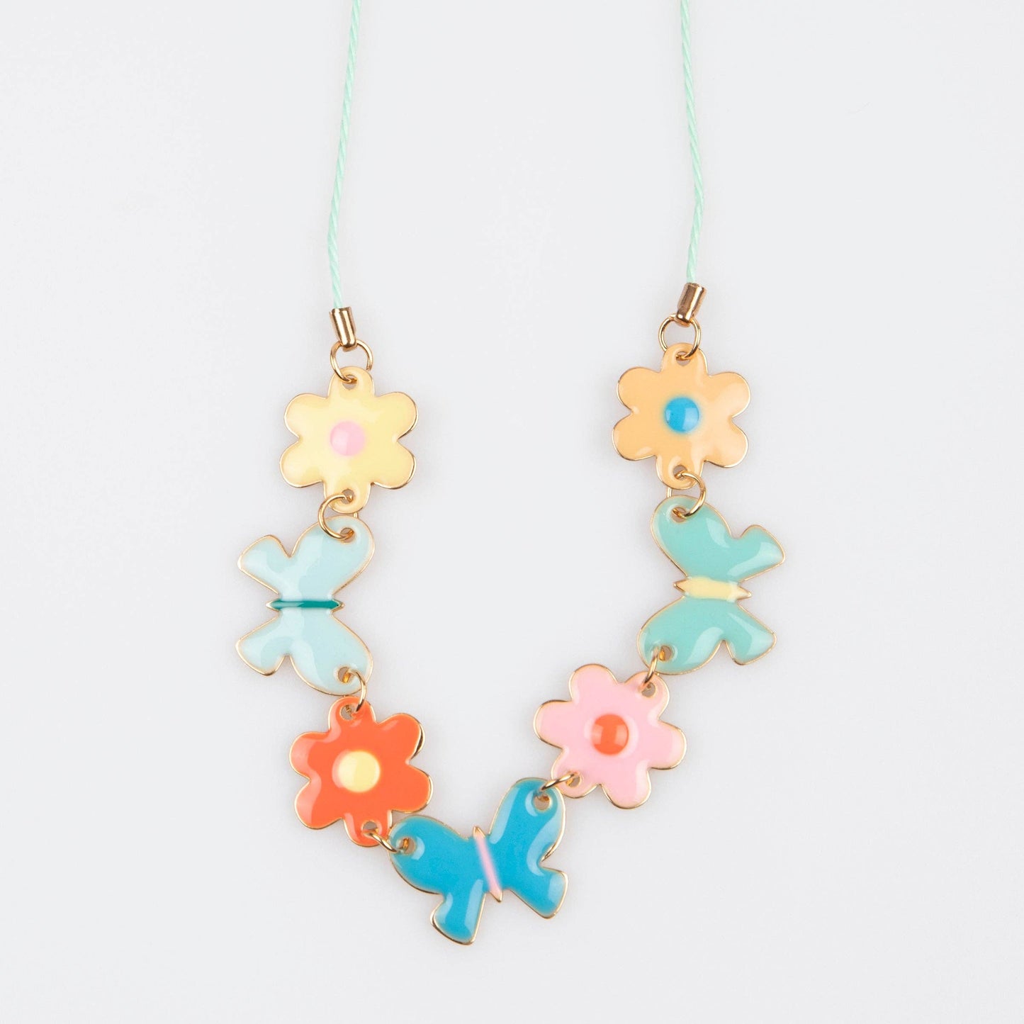 Meri Meri - Butterflies & Flowers Enamel Charm Necklace