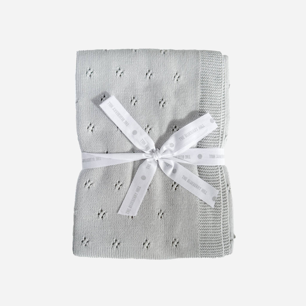 Heirloom Pique Blanket Grey Organic Cotton