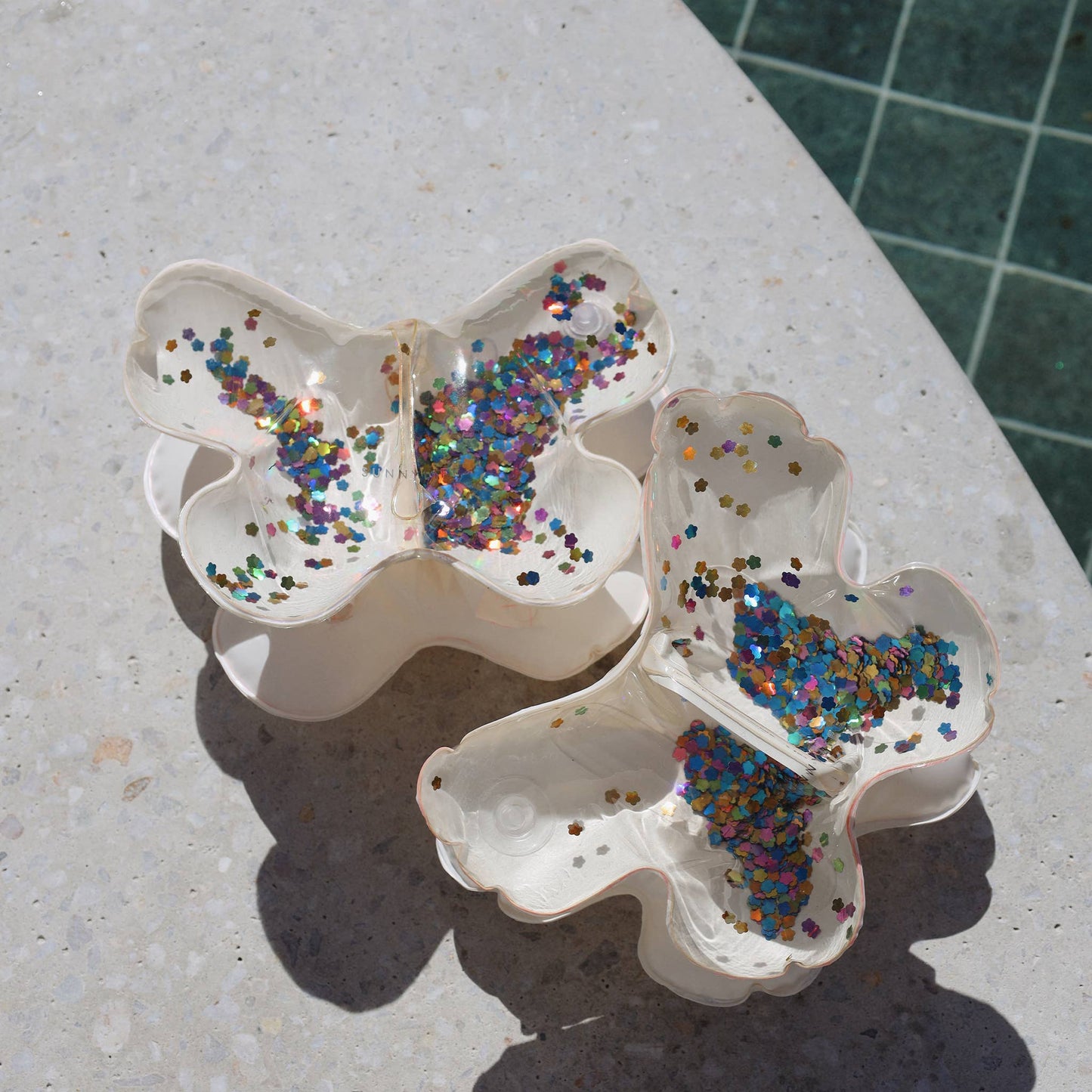 Sunnylife - Kids Inflatable Arm Bands Cotton Candy Glitter