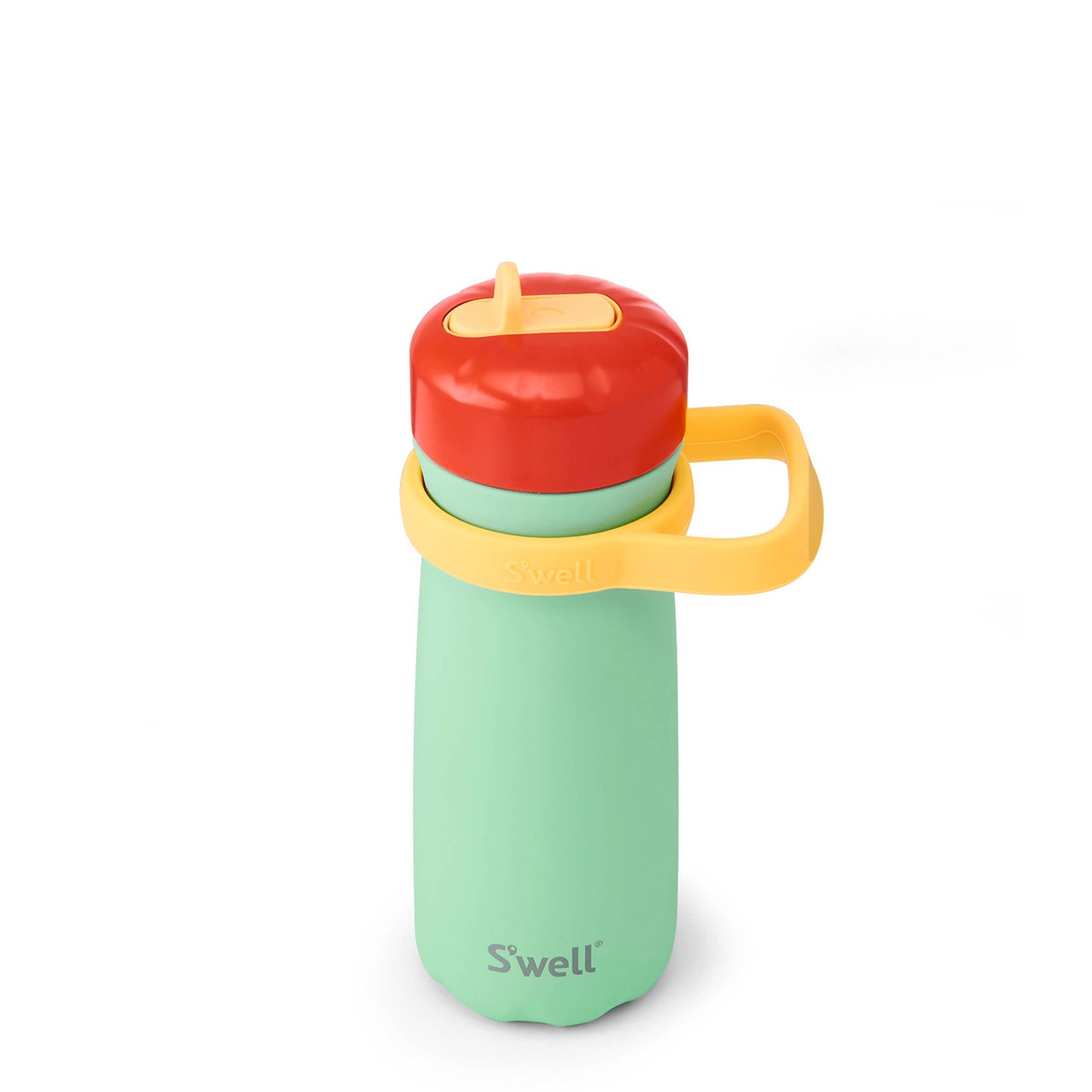 S'well - 16oz Spring Green Traveler with Flip Straw Lid