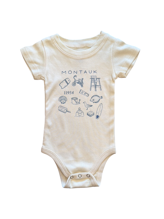Montauk Doodle Onesie - Blue