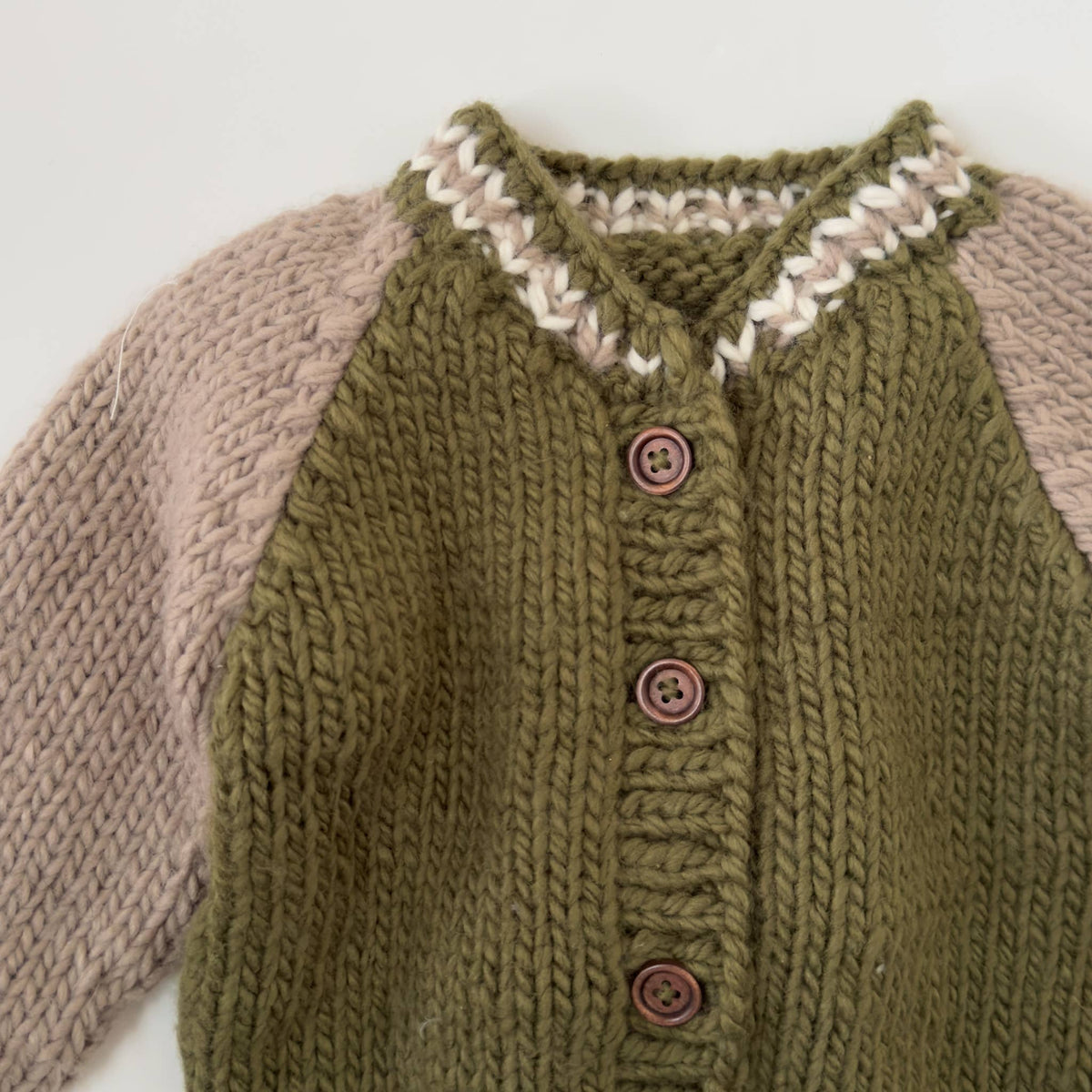 Varsity Cardigan: Moss