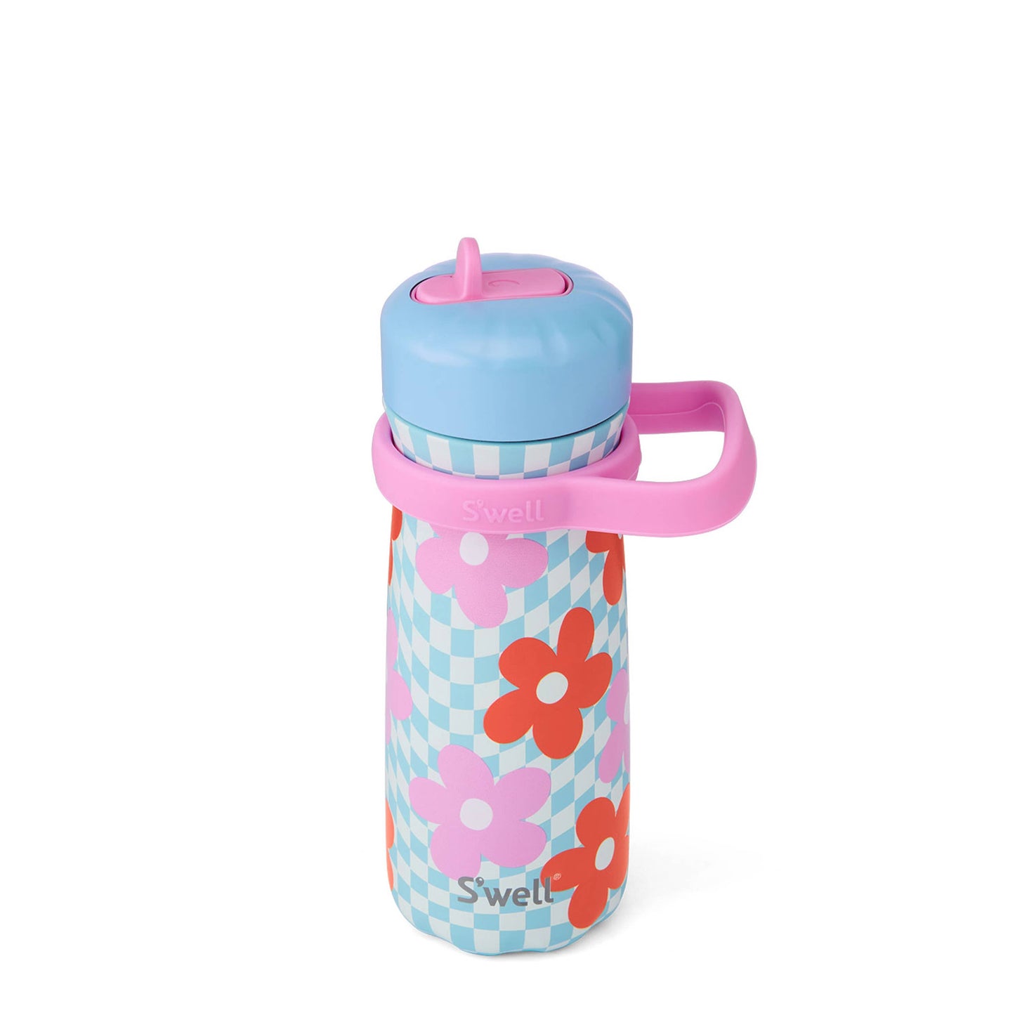 S'well - 16oz Pink Petal Traveler with Flip Straw Lid