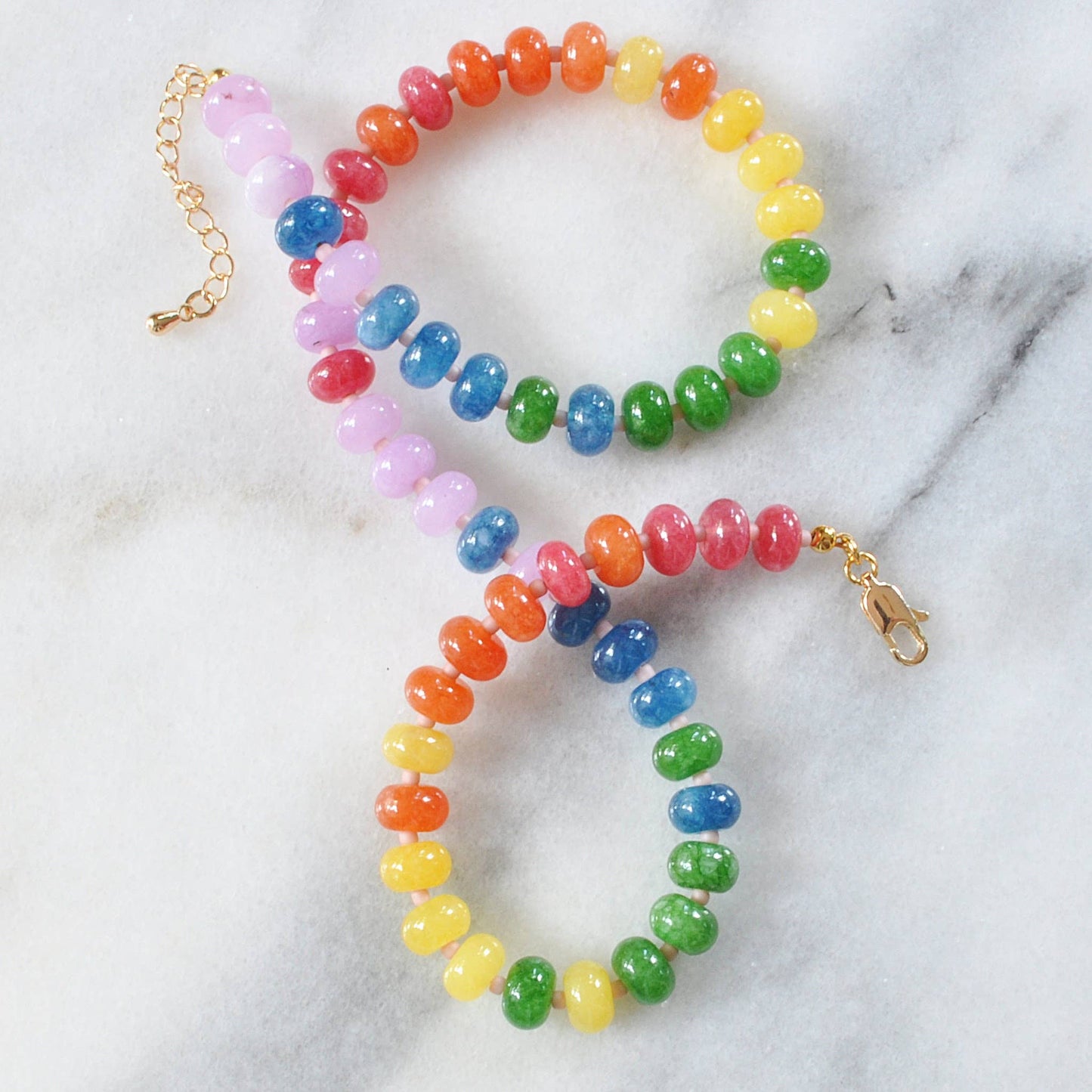 Rainbow Juice Gemstone Necklace