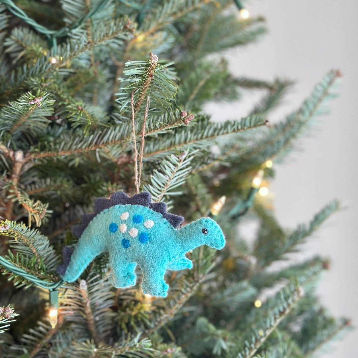 Felt Dinosaur Ornament: Triceratops