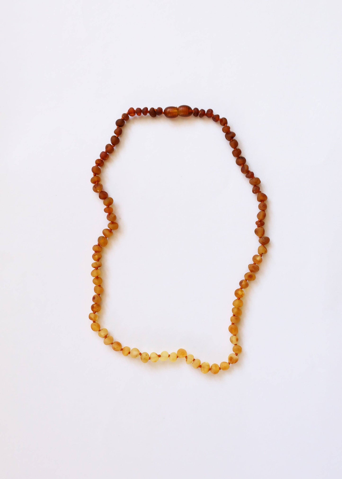 CanyonLeaf - Raw Baltic Amber + Sunflower 13" Child Necklace